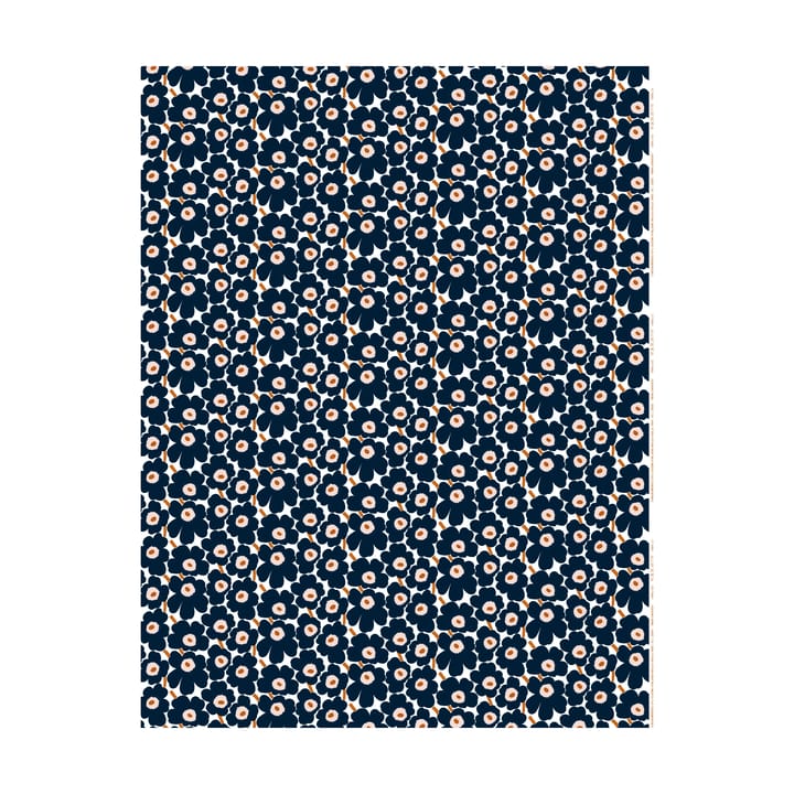 Mini Unikko kangas - White-dark navy-powder-tile - Marimekko