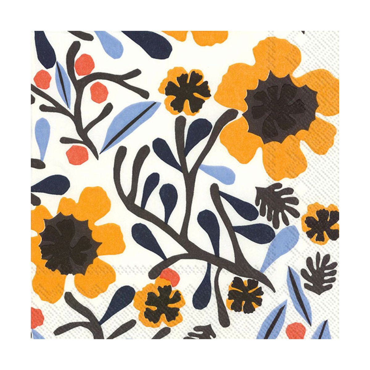 Marimekko Mykerö lautasliina 33×33 cm 20 kpl Valkokeltainen