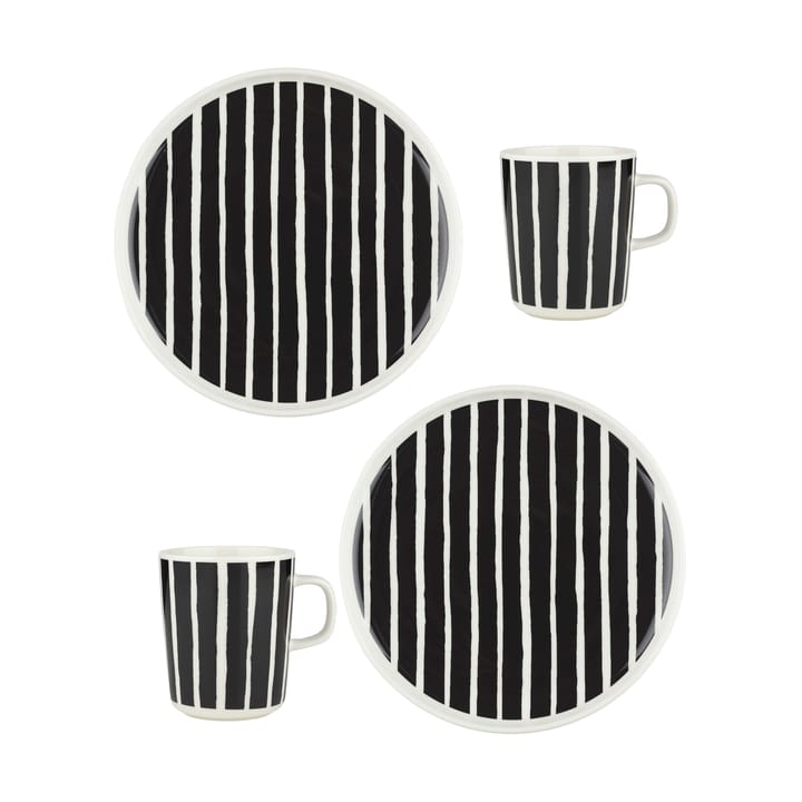 Oiva Piccolo aamiaissetti 4 osaa - White-black - Marimekko