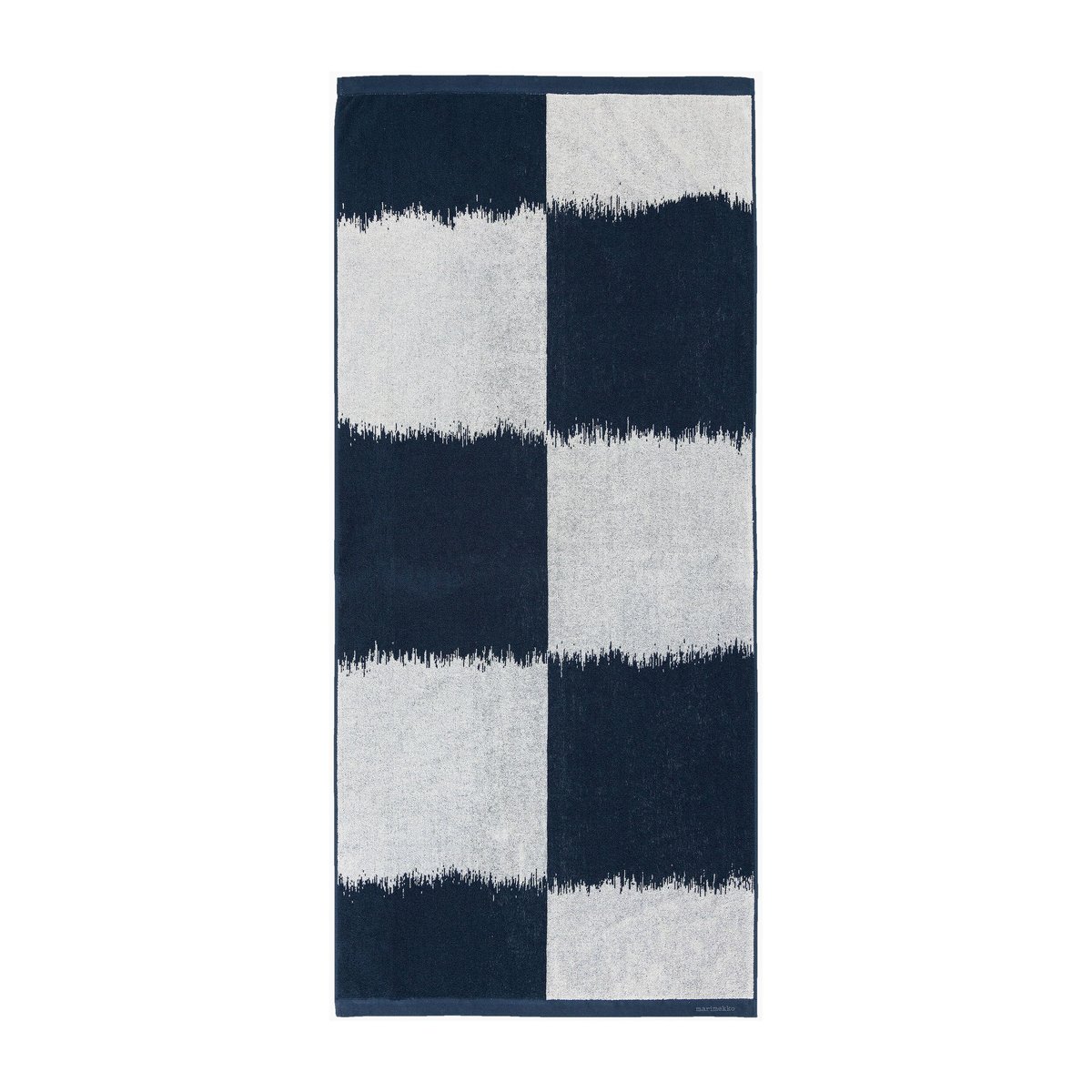 Marimekko Ostjakki käsipyyhe dark blue-off white 70×150 cm