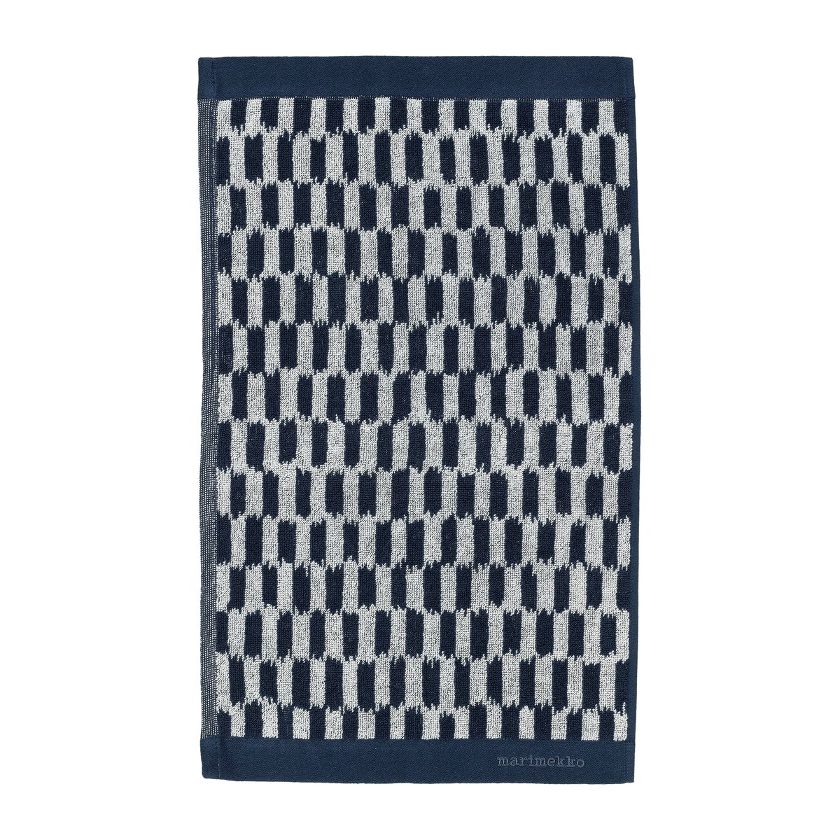 Marimekko Piekana käsipyyhe dark blue-off white 30×50 cm