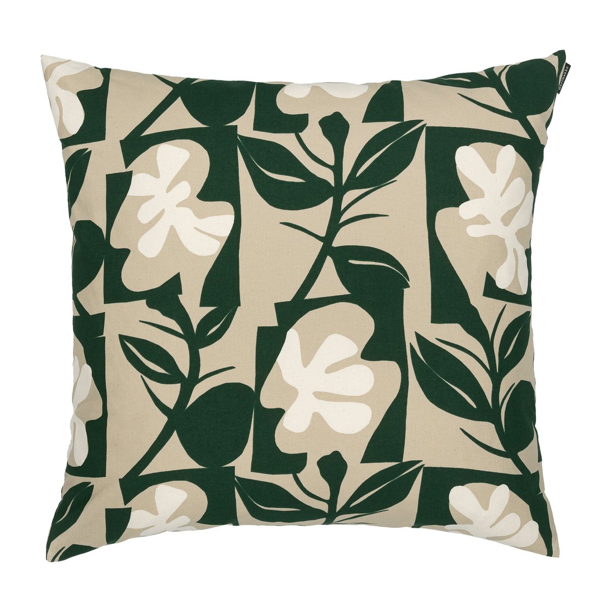 Marimekko Pienet Naatit tyynyliina 50×50 cm beige-cotton-dark green