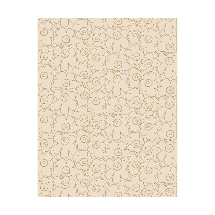 Pieni Piirto Unikko kangas puuvilla-pellava - Linen-gold - Marimekko