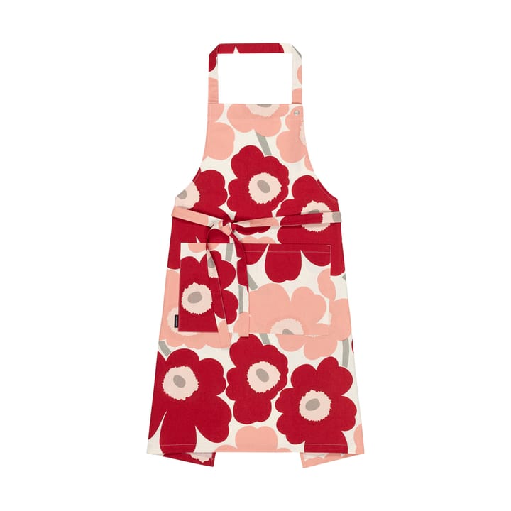 Pieni Unikko esiliina, Cotton-dark cherry-rose Marimekko