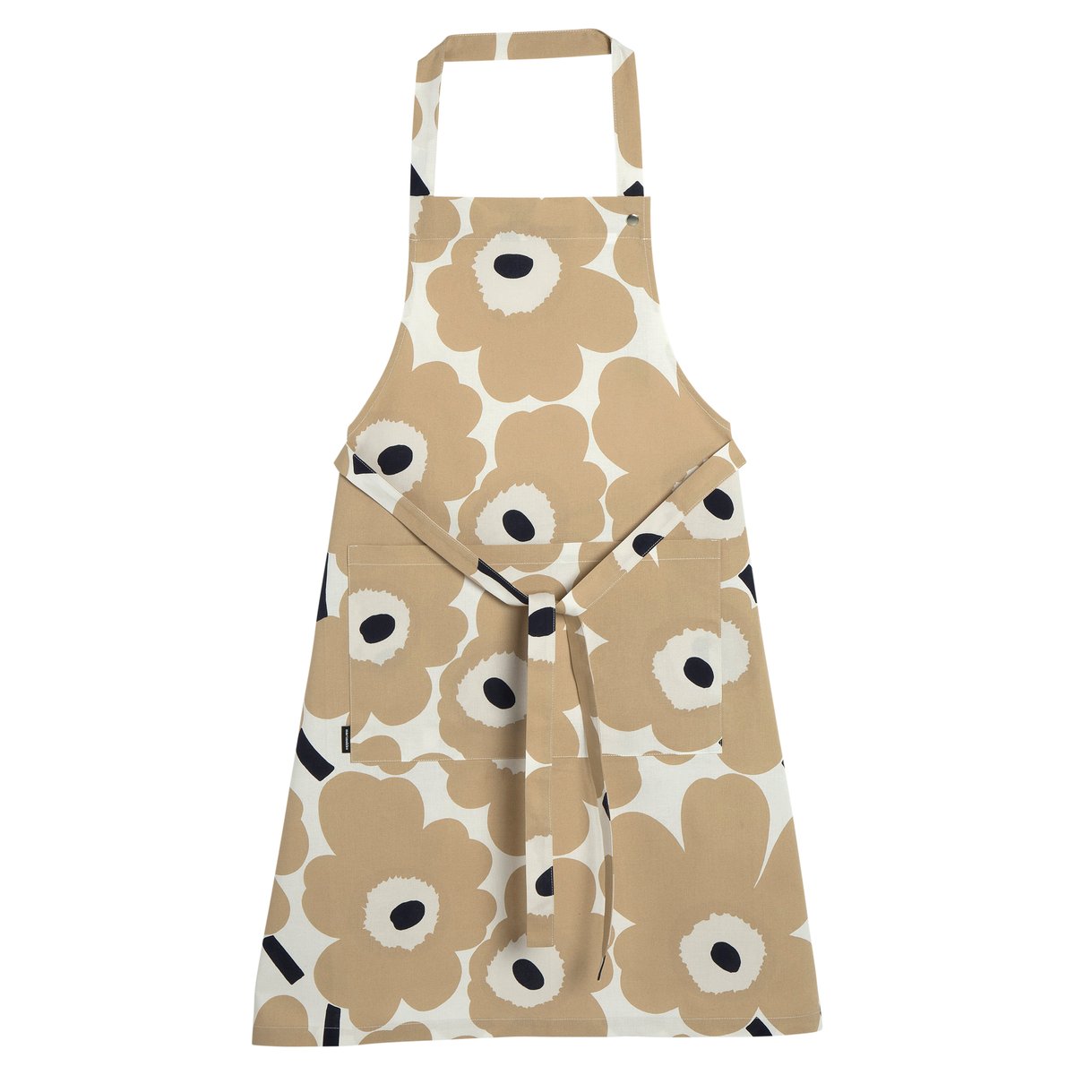 Marimekko Pieni Unikko esiliina Off white-beige-tummansininen