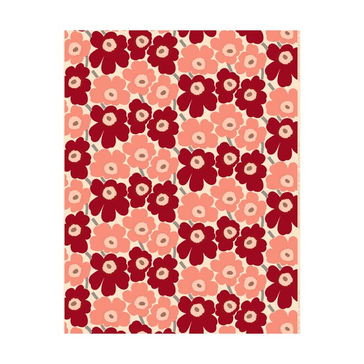 Pieni Unikko kangas puuvilla, Cotton-dark cherry-rosa Marimekko