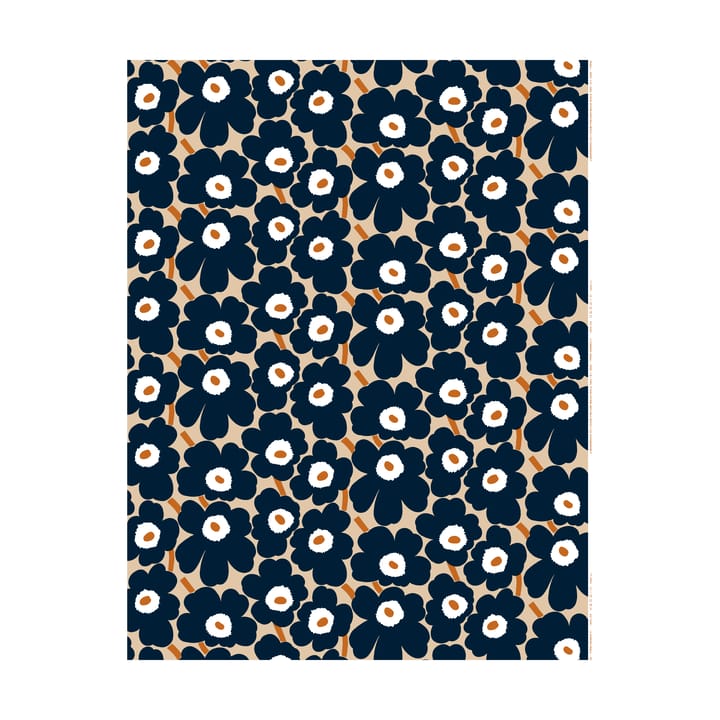 Pieni Unikko kangas puuvilla - Light brown-coal-tile - Marimekko