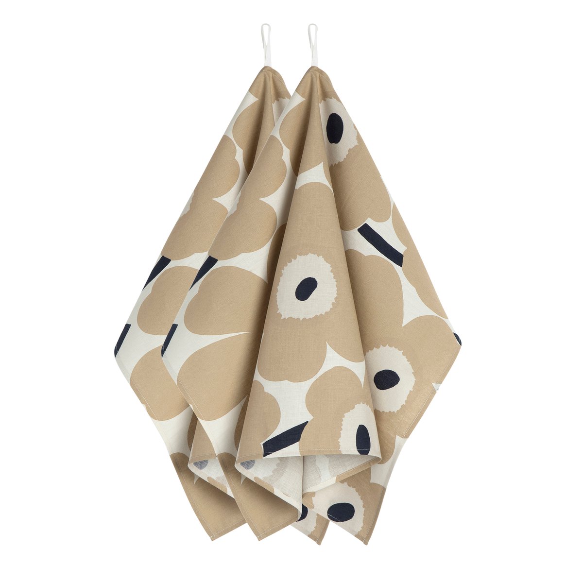 Marimekko Pieni Unikko keittiöpyyhe 2 kpl Off white-beige-sininen