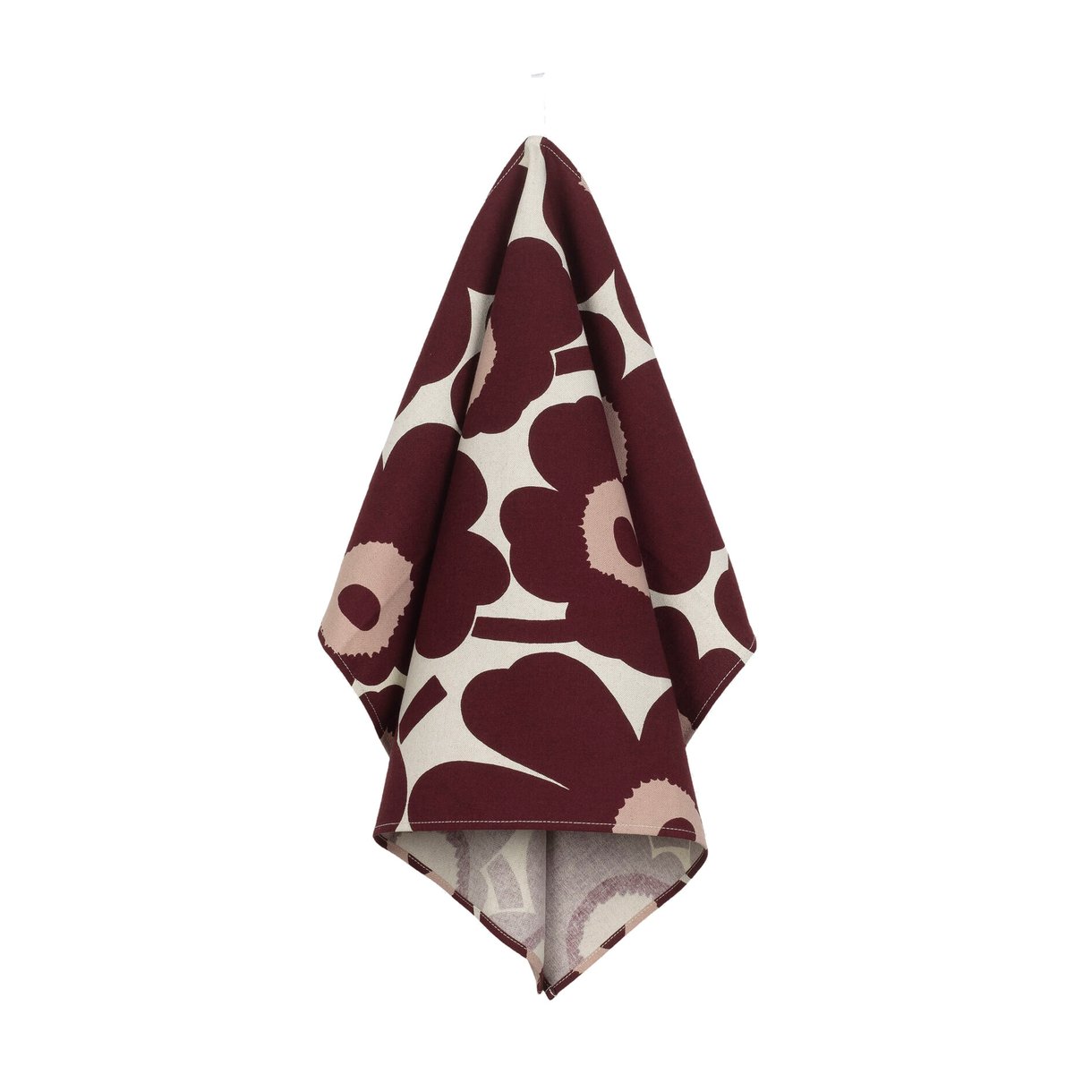 Marimekko Pieni Unikko -keittiöpyyhe 43 x 70 cm cotton-burgundy-pink