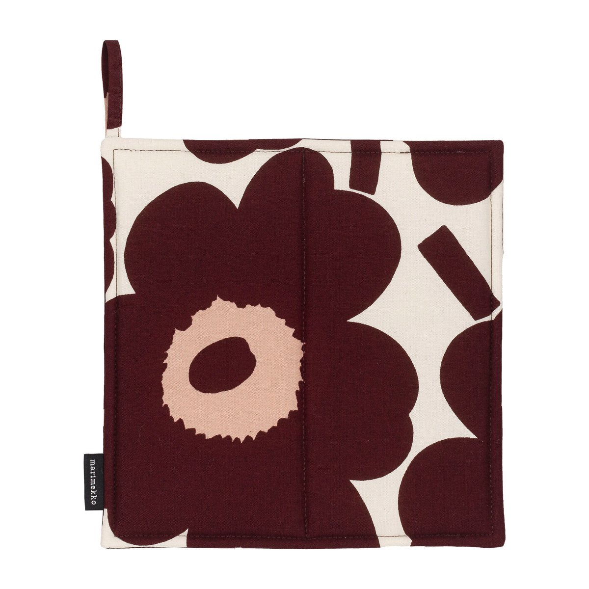 Marimekko Pieni Unikko patalappu cotton-burgundy-pink