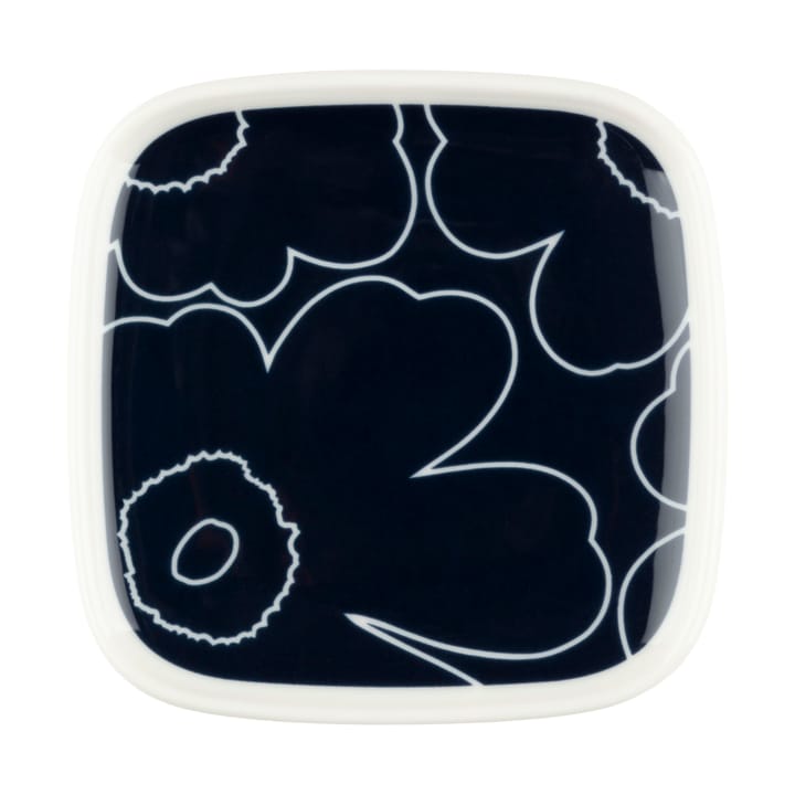 Piirto Unikko lautanen 10x10 cm - White-dark blue - Marimekko