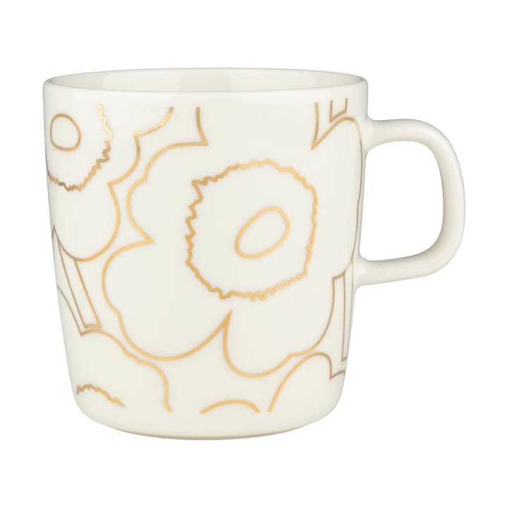 Piirto Unikko muki 4 dl, White-gold Marimekko