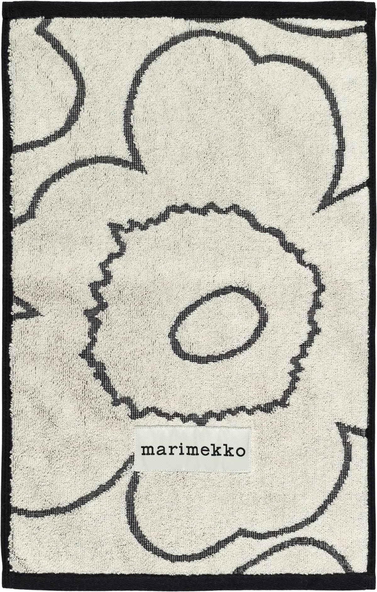 Marimekko Piirto Unikko vieraspyyhe 30×50 cm Ivory-black