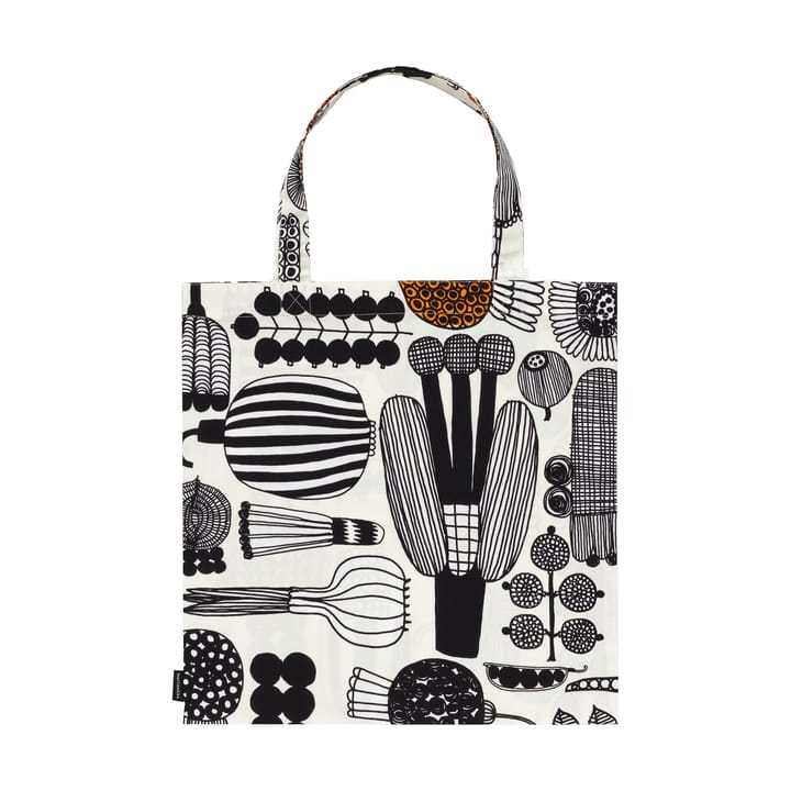 Puutarhurin parhaat laukku 44x43 cm., White-black-orange Marimekko