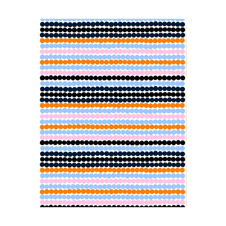 Räsymatto kangas - White-light blue-orange-pink - Marimekko