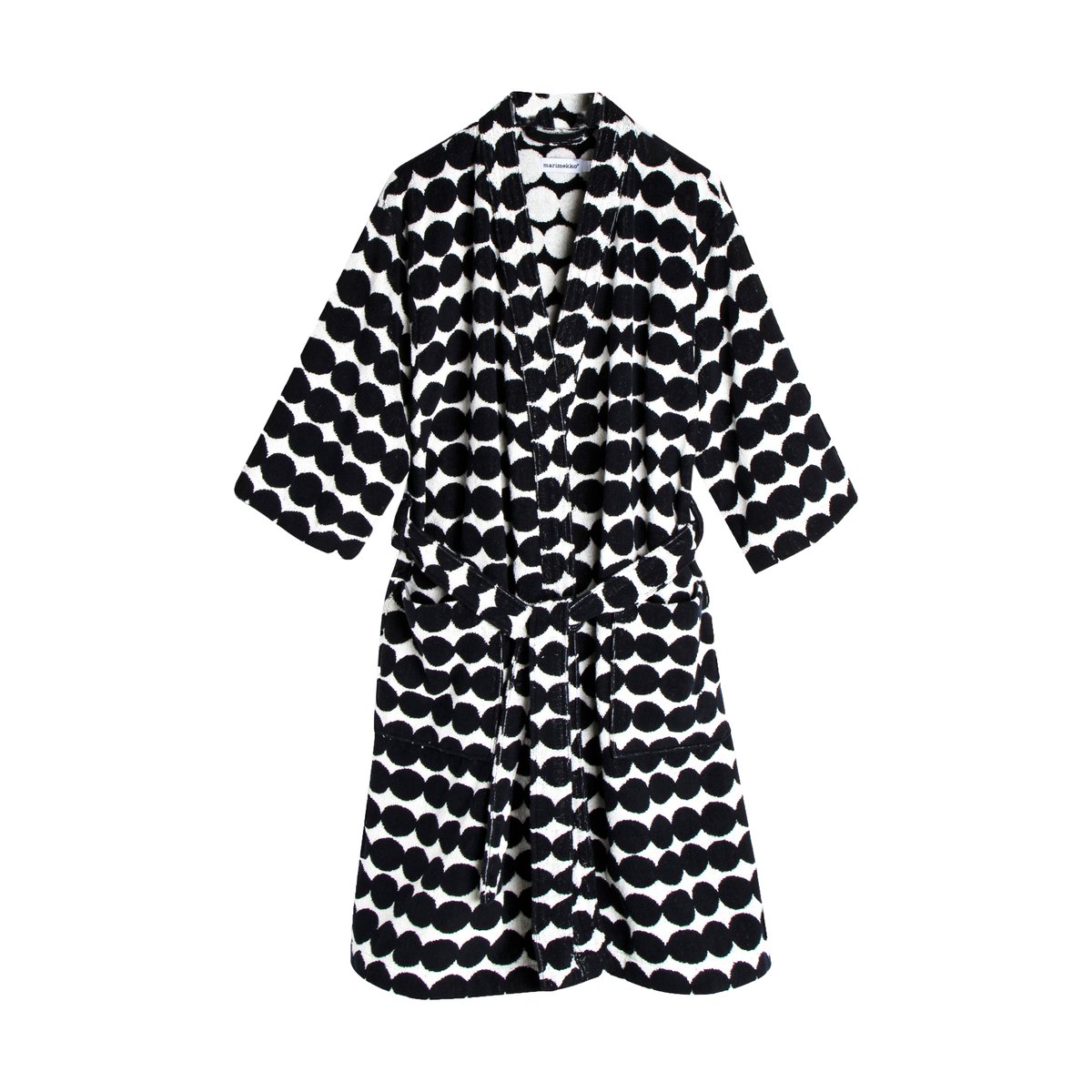 Marimekko Räsymatto kylpytakki Black-white S