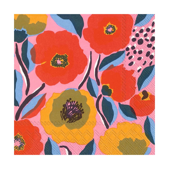 Rosarium servietti 33x33 cm 20-pakkaus - Ruusut - Marimekko