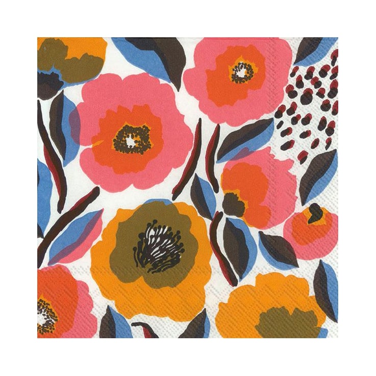 Marimekko Rosarium servietti 33×33 cm 20-pakkaus Valkoinen