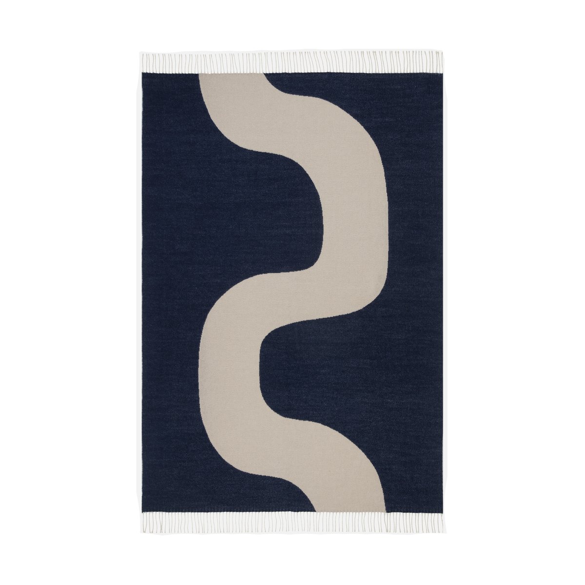 Marimekko Seireeni huopa 130 x 180 cm Off white-dark blue