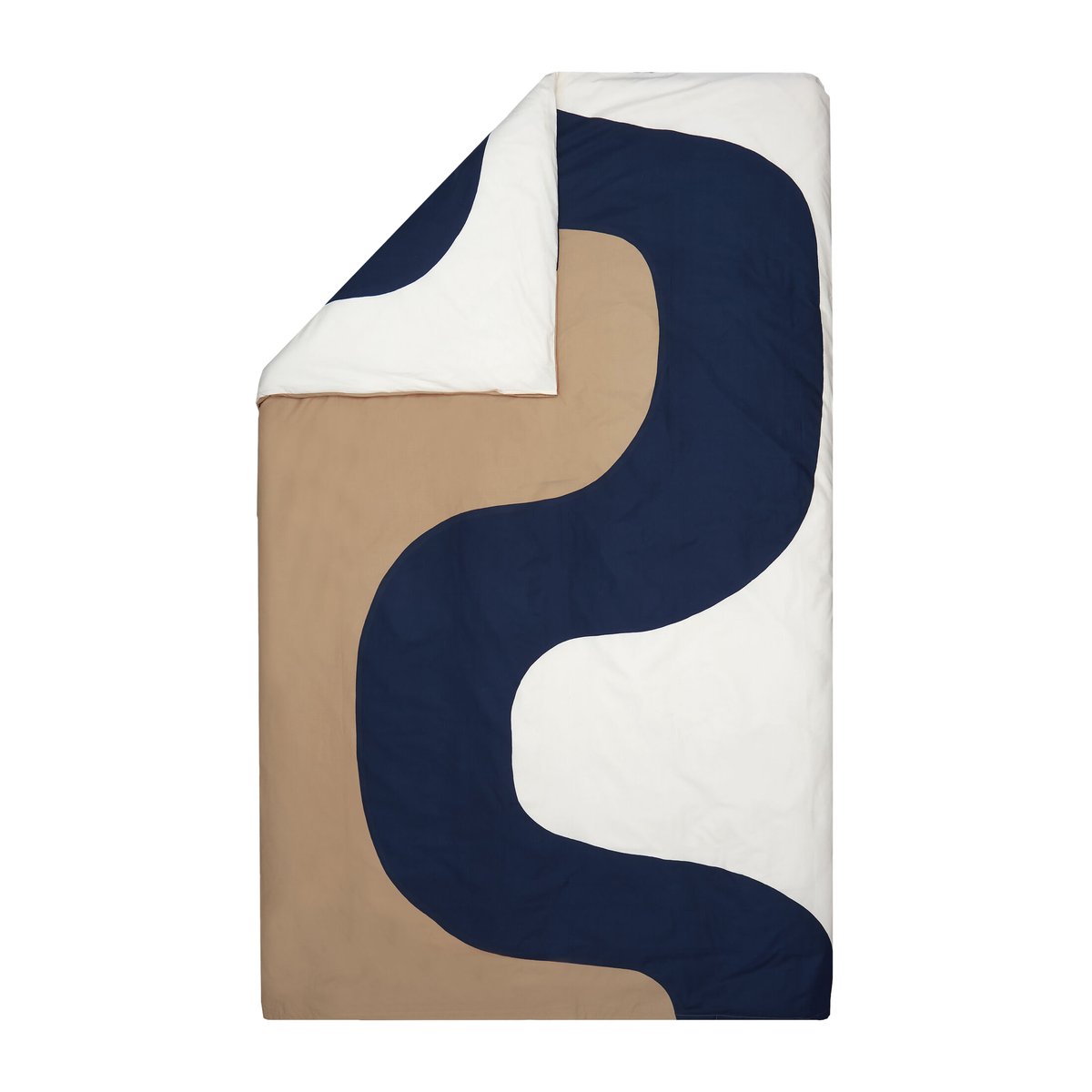 Marimekko Seireeni pussilakana 150 x 210 cm Beige-tummansininen-luonnonvalkoinen