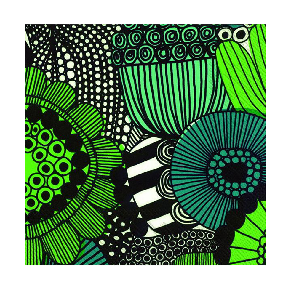 Marimekko Siirtolapuutarha servietti 33×33 cm 20-pakkaus Vihreä