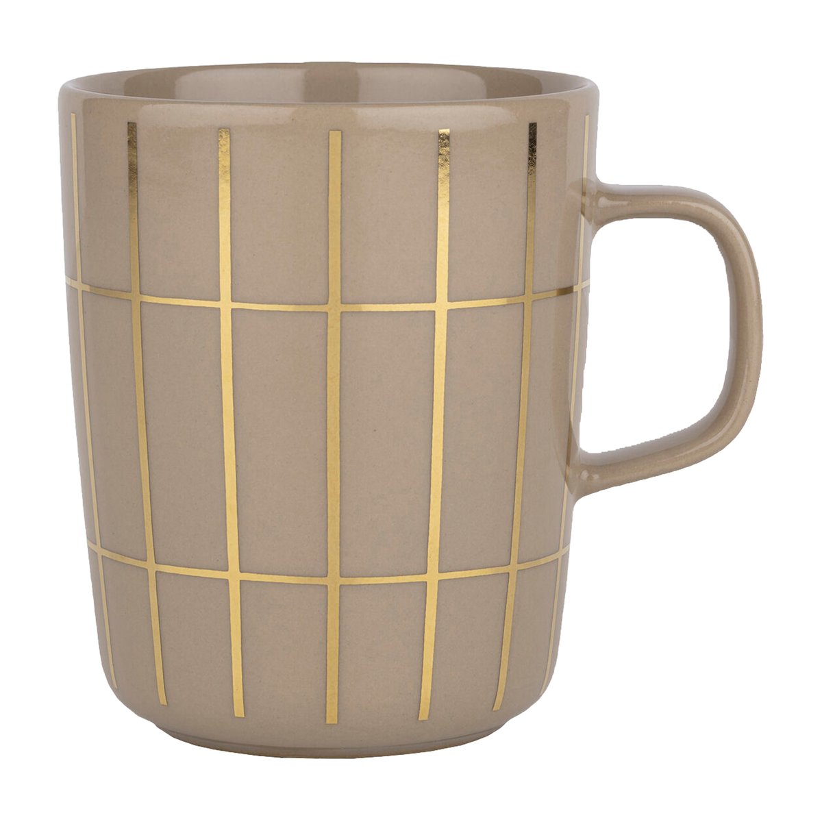 Marimekko Tiiliskivi metal muki 25 cl Beige-kulta