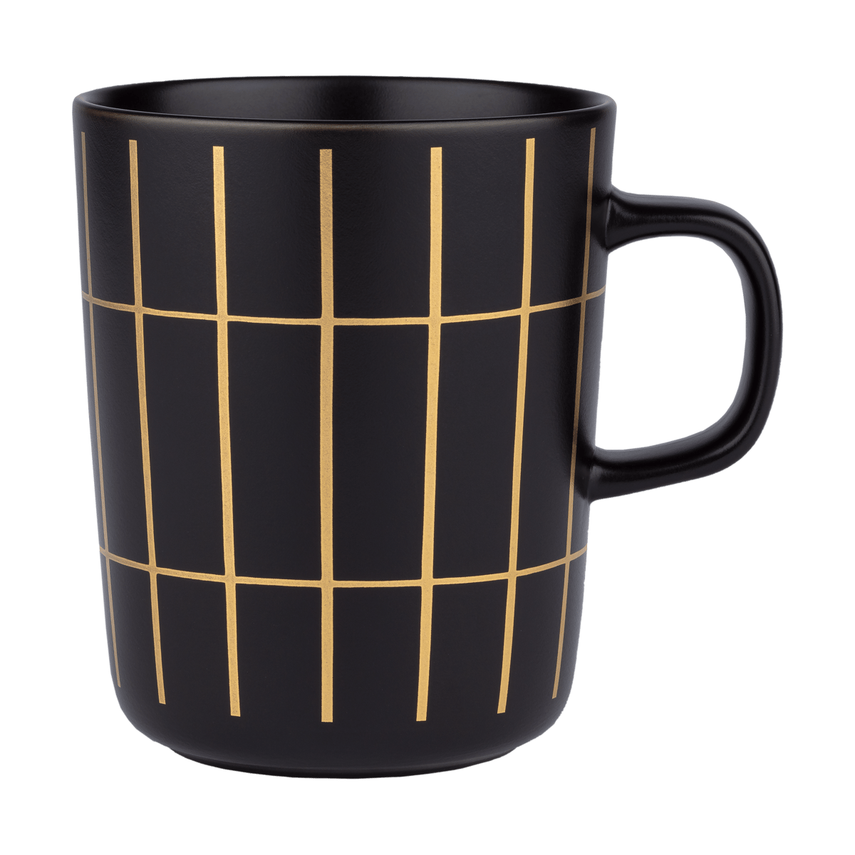 Marimekko Tiiliskivi metal muki 25 cl Black-gold