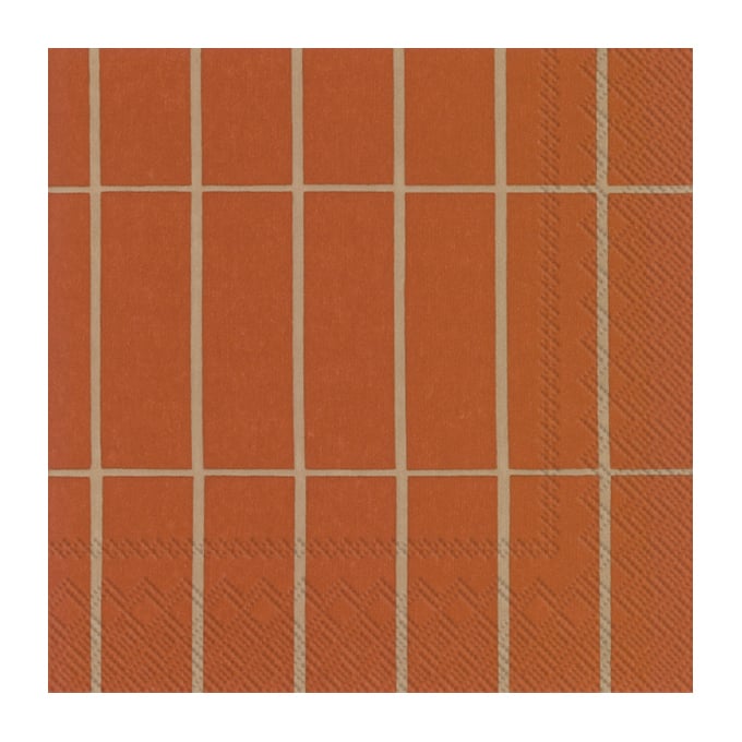 Marimekko Tiiliskivi Raita lautasliina 20-pack Copper linen