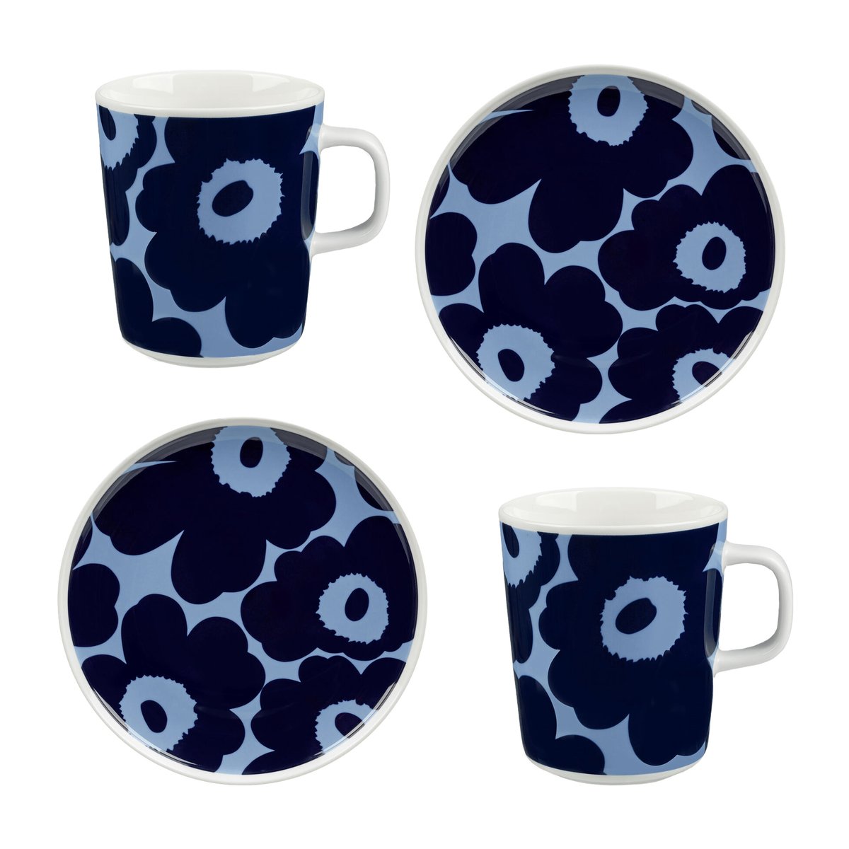 Marimekko Unikko aamiaissetti Sininen