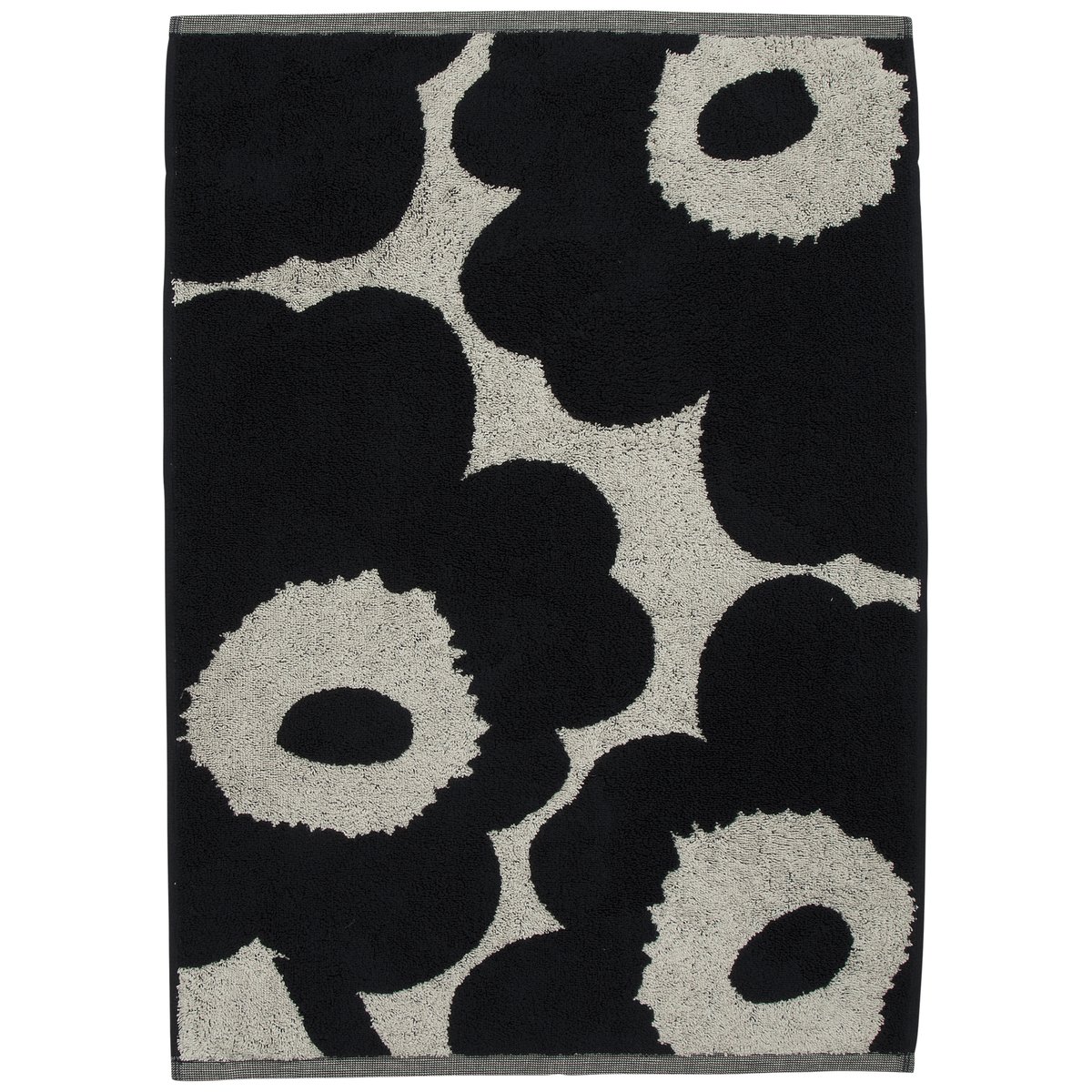 Marimekko Unikko käsipyyhe luonnonvalkoinen-tummansininen 50×70 cm