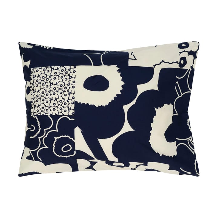 Unikko kollaasi -tyynyliina 50x60 cm - Off-white-dark blue - Marimekko