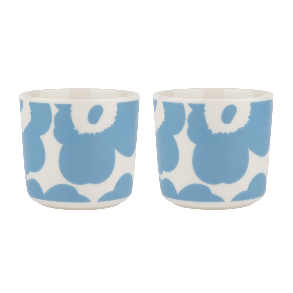 Marimekko Unikko korvaton kahvikuppi 20 cl 2-pakkaus White-sky blue