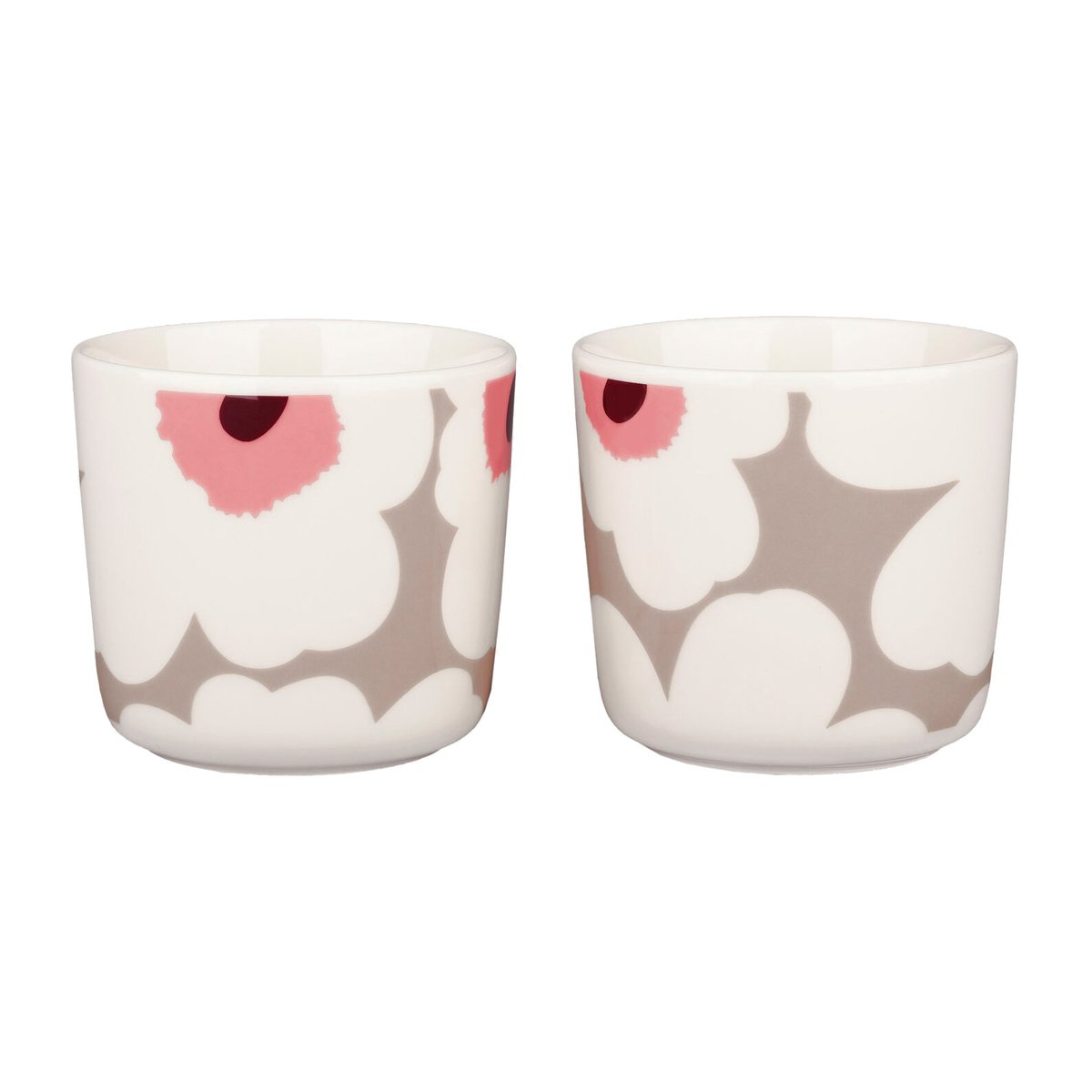 Marimekko Unikko korvaton kuppi 2 dl 2-pakkaus white,clay,powder,dark wine