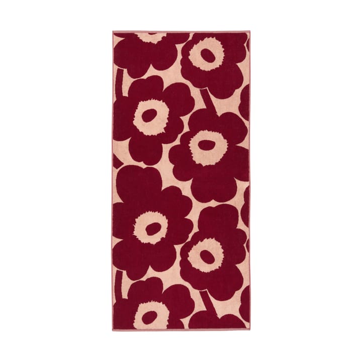 Unikko kylpypyyhe 70 x 150 cm - Pink-dark cherry - Marimekko