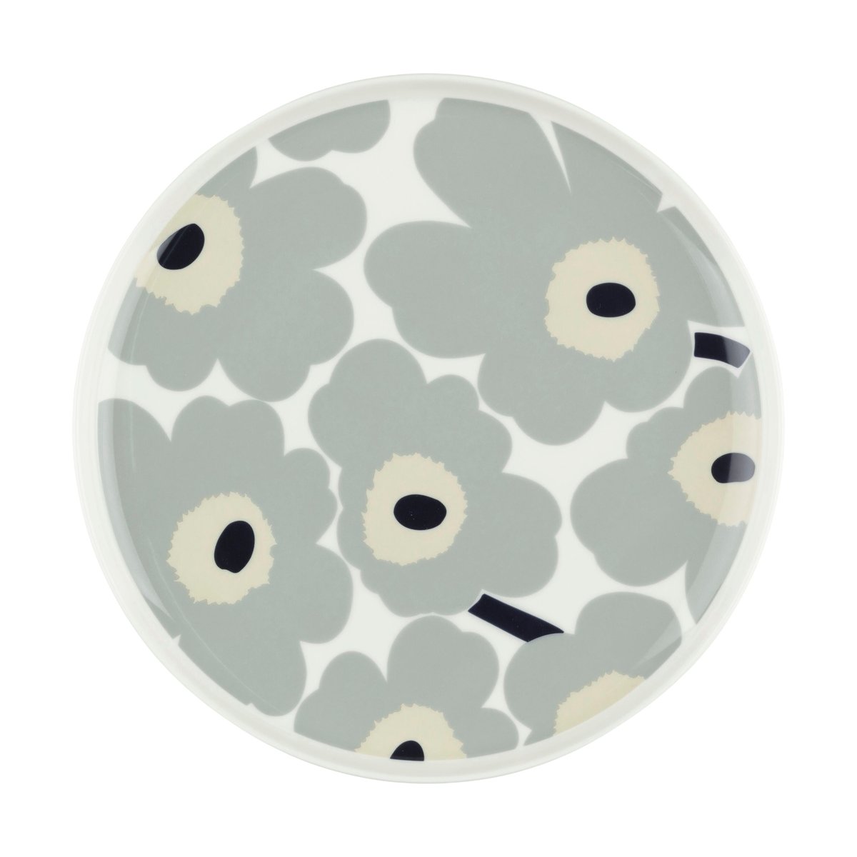 Marimekko Unikko lautanen Ø 25 cm White-light grey-sand-dark blue