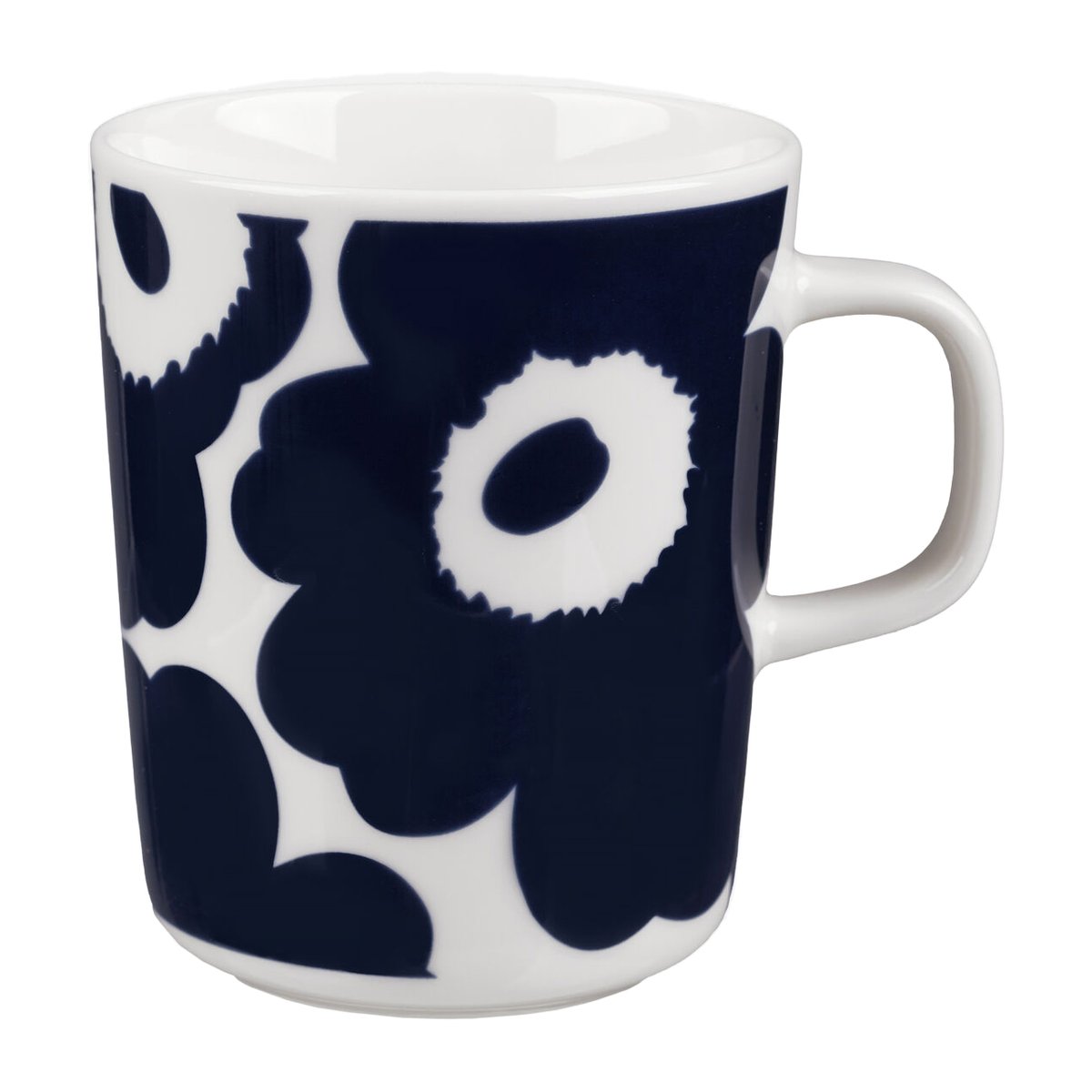 Marimekko Unikko muki 25 cl Valkoinen-tummansininen