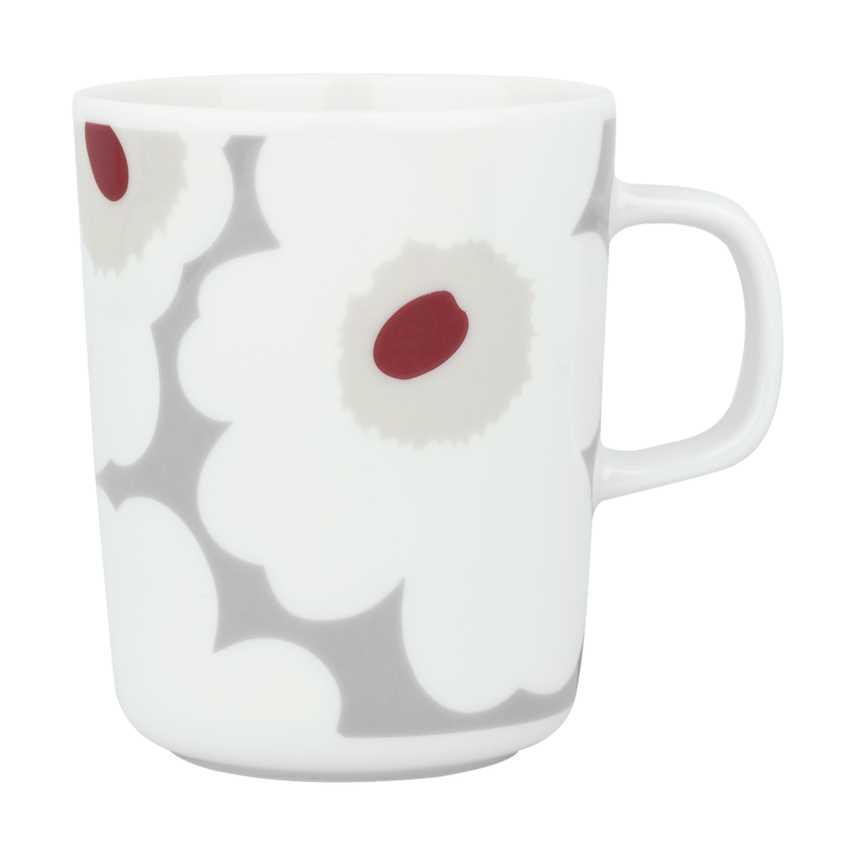 Marimekko Unikko muki 25 cl White-l. grey-red-yellow