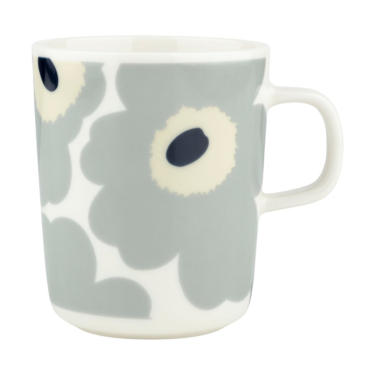 Marimekko Unikko muki 25 cl White-light grey-sand-dark blue