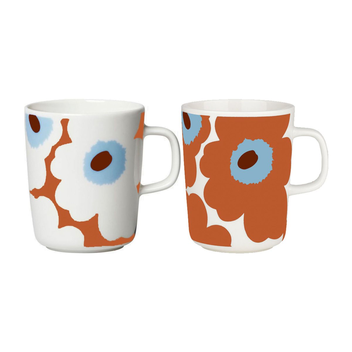 Marimekko Unikko muki 2,5 dl 2-pakkaus White-tomato red-sky blue