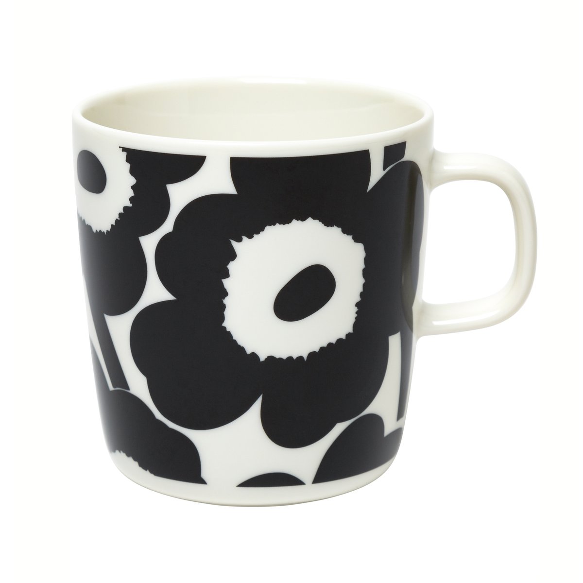 Marimekko Unikko muki 40 cl Valkoinen-musta