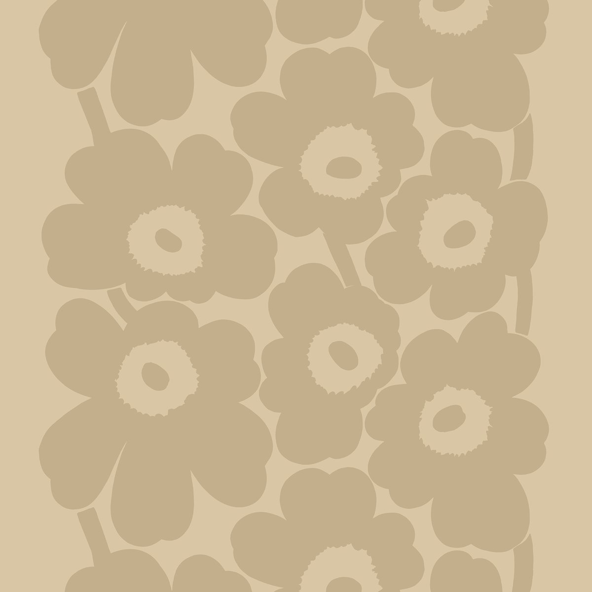 Marimekko Unikko pellavakangas Beige