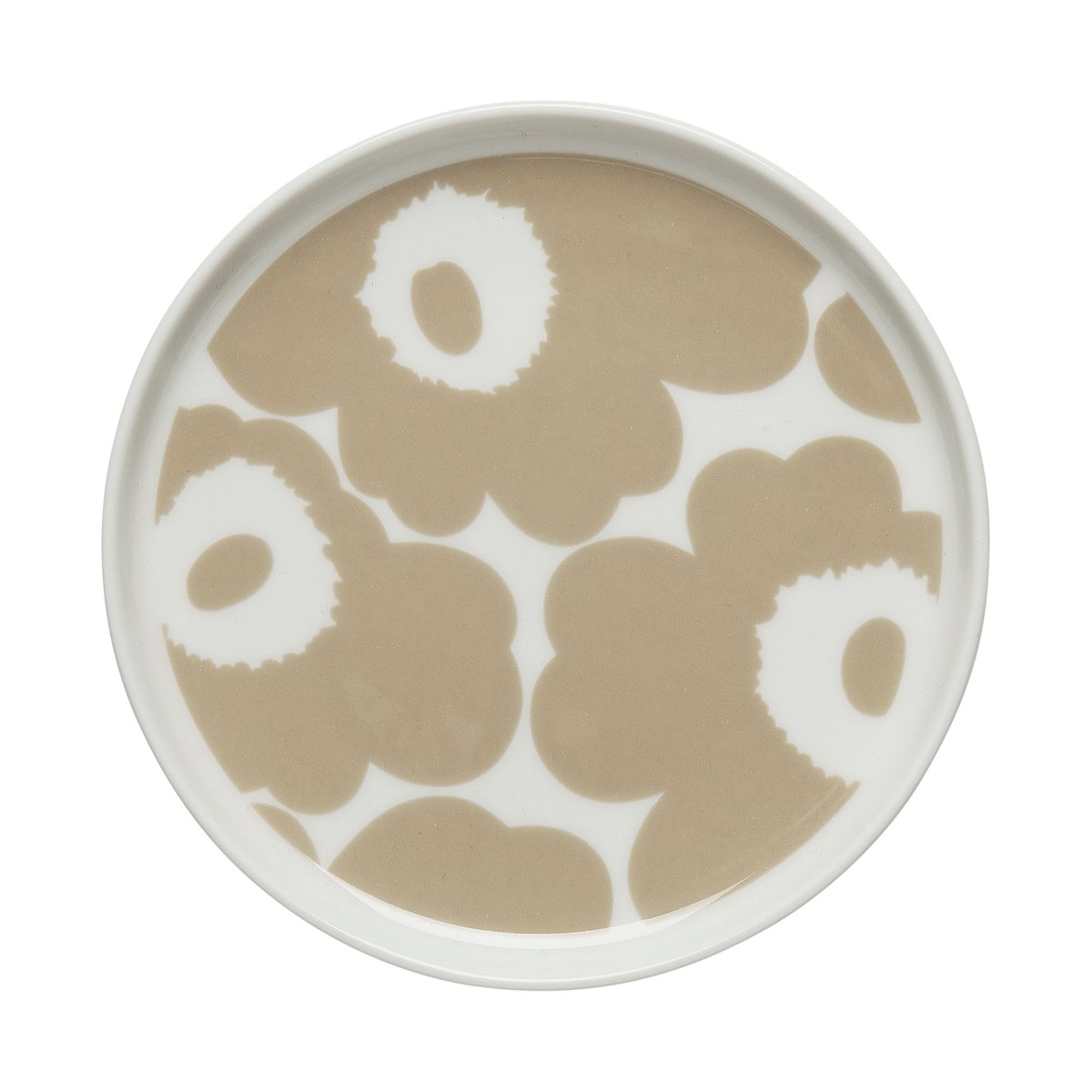 Marimekko Unikko plate Ø 13.5 cm Valkoinen-beige