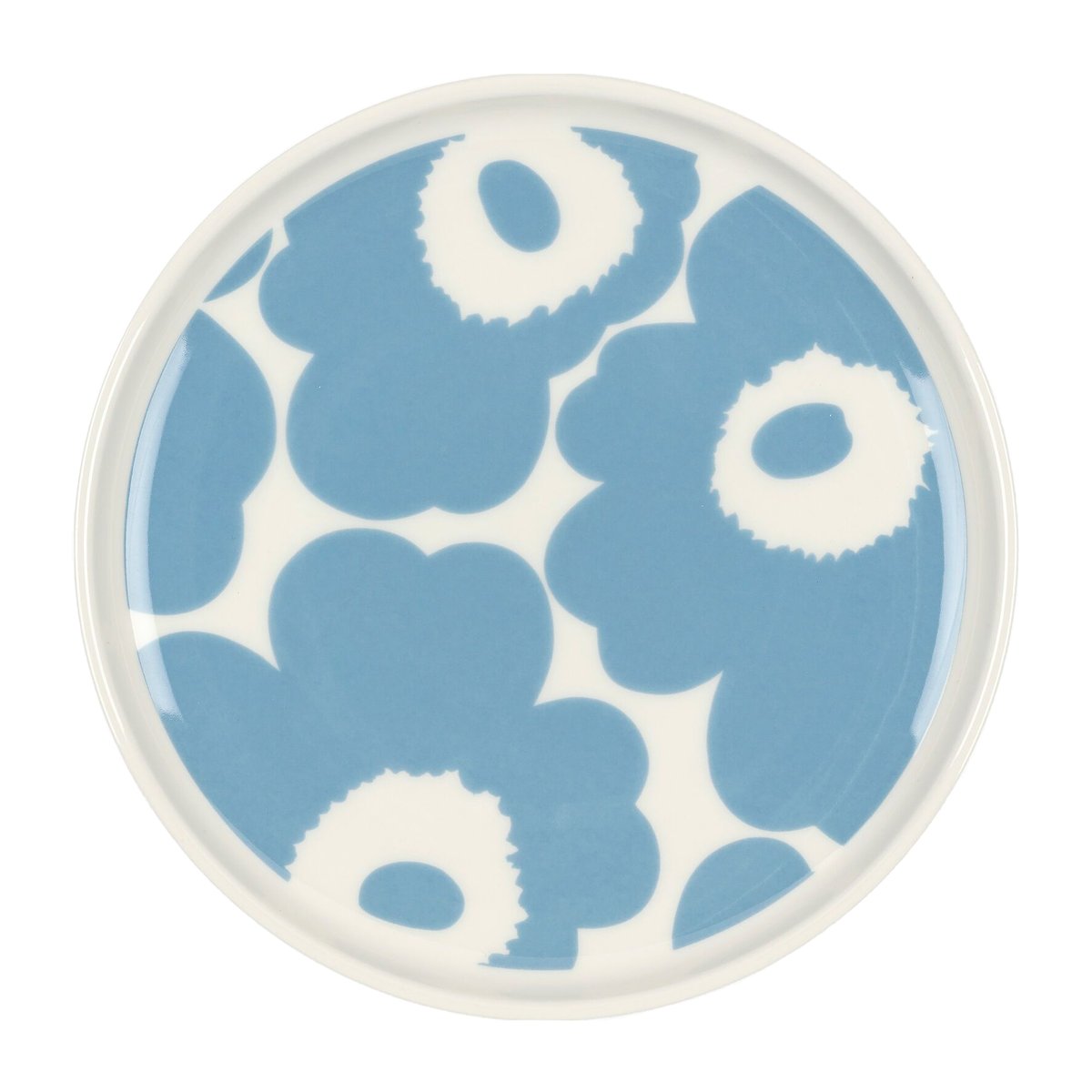 Marimekko Unikko plate Ø 13.5 cm White-sky blue