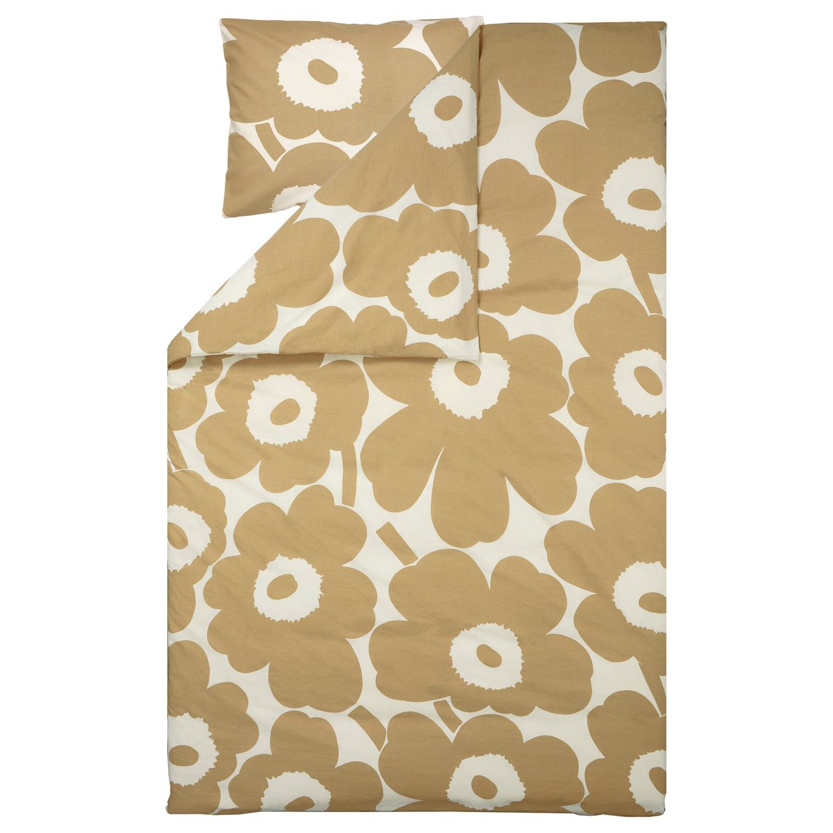 Marimekko Unikko pussilakana puuvilla-hamppu 150×210 cm Beige