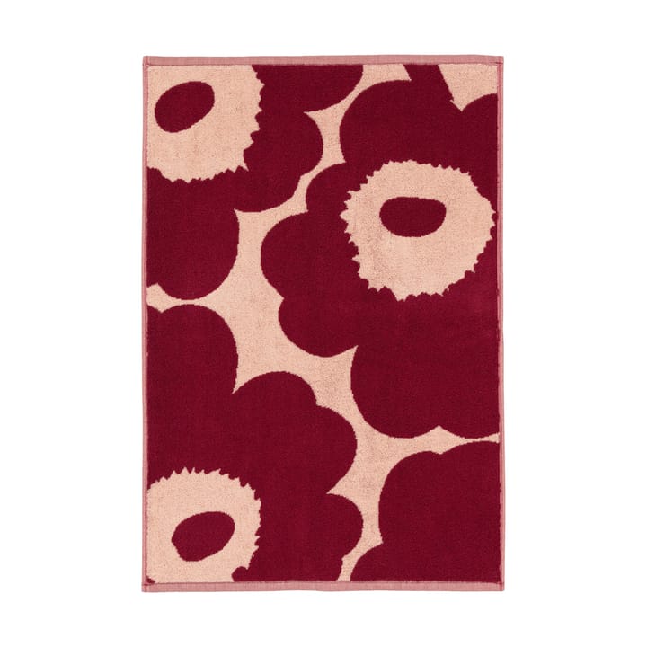 Unikko pyyhe 50 x 70 cm - Pink-dark cherry - Marimekko