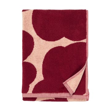 Unikko pyyhe 50 x 70 cm - Pink-dark cherry - Marimekko