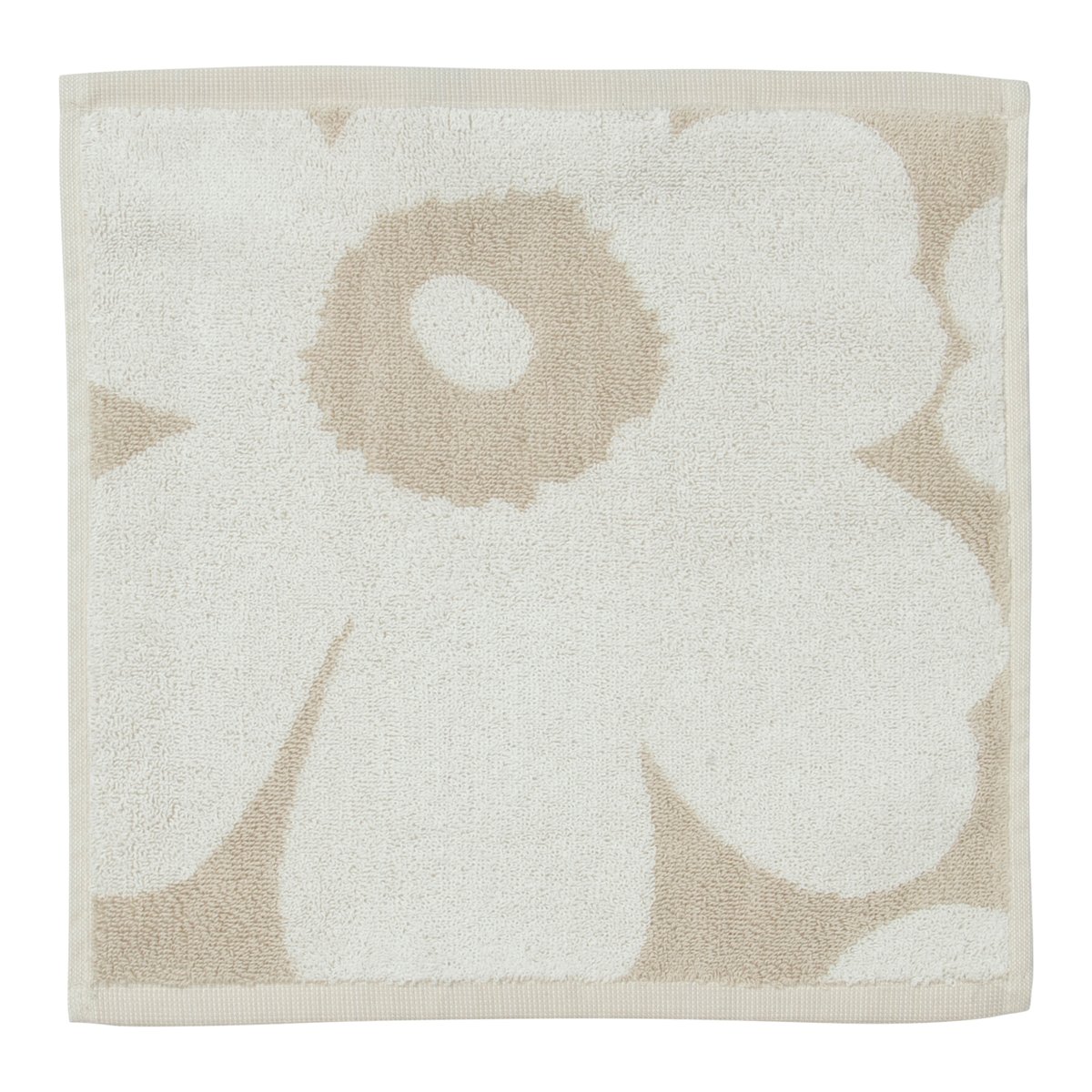 Marimekko Unikko pyyhe beige-valkoinen 30×30 cm