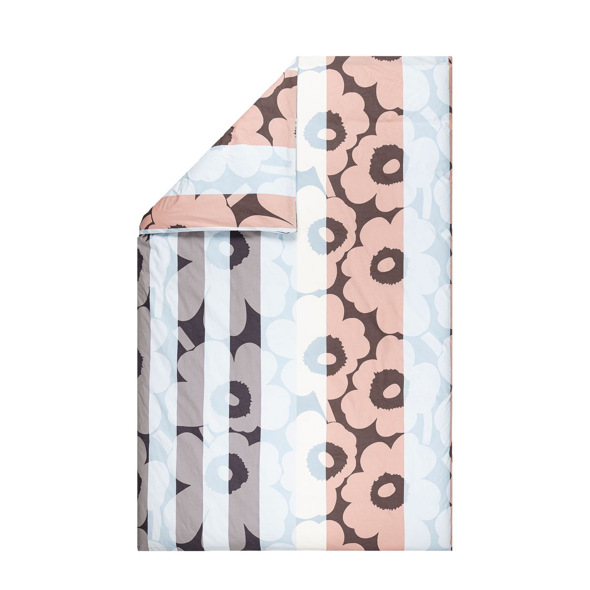 Marimekko Unikko Ralli -pussilakana 150×210 cm Off white-peach-blue