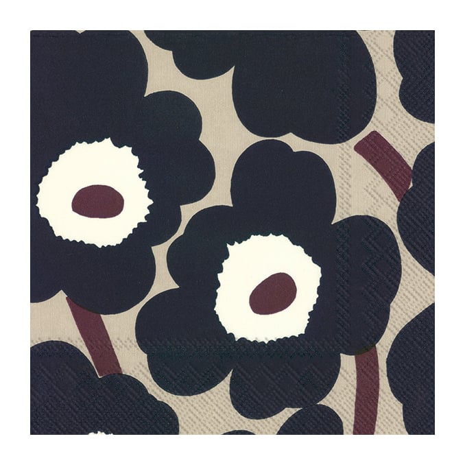 Marimekko Unikko servetti 33×33 cm 20 kpl Blue linen