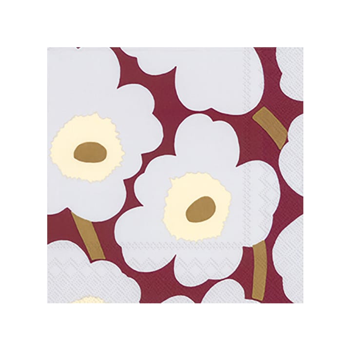 Unikko servetti 33x33 cm 20 kpl - Bordeaux - Marimekko